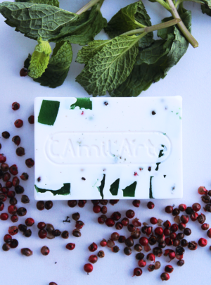 Sabonete de Pimenta Rosa com Menta